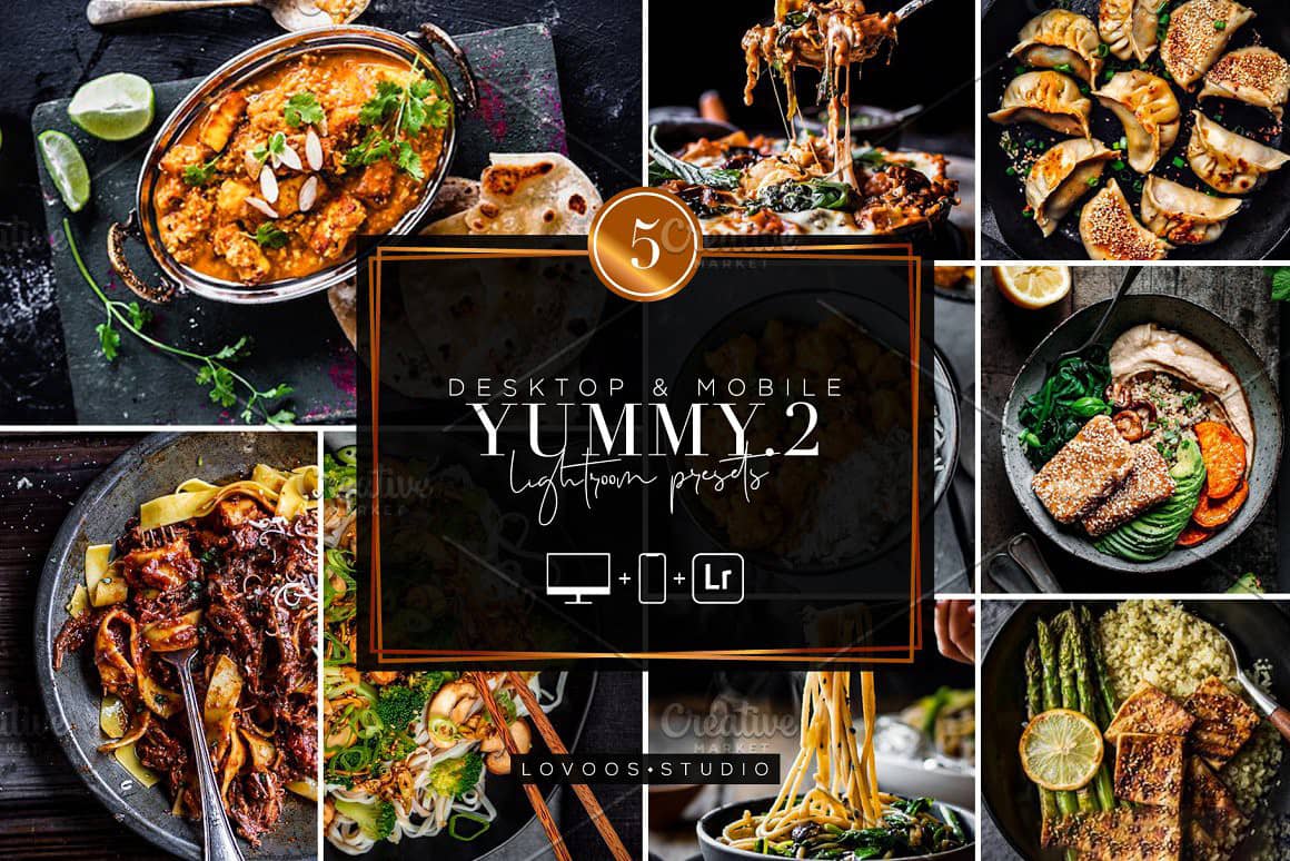 美食摄影后期Lightroom预设手机APP照片滤镜 YUMMY VOL.2 – Lightroom Presets
