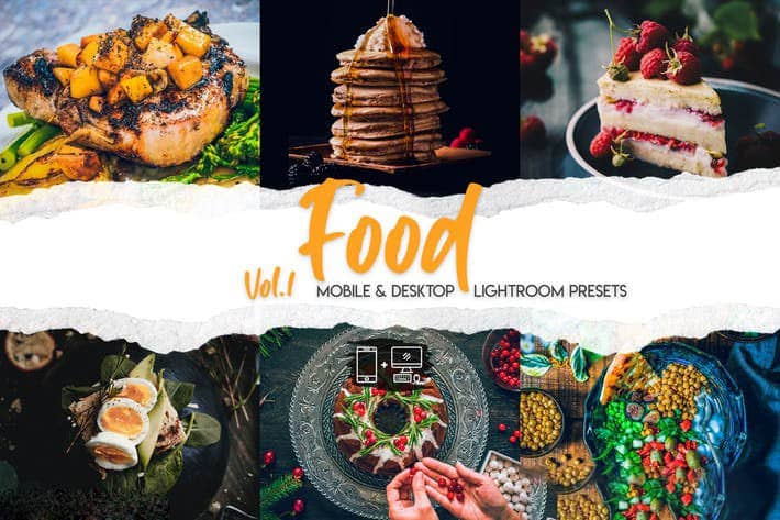 美食摄影后期LR预设+手机LR预设 Food Lightroom Presets Vol. 1