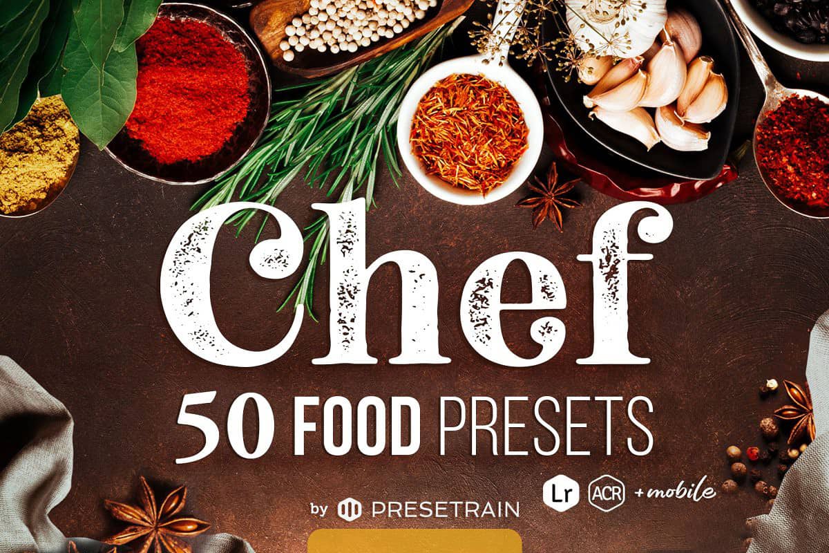 高端美食摄影师食品摄影后期LR预设APP预设 Chef-50 Food Presets