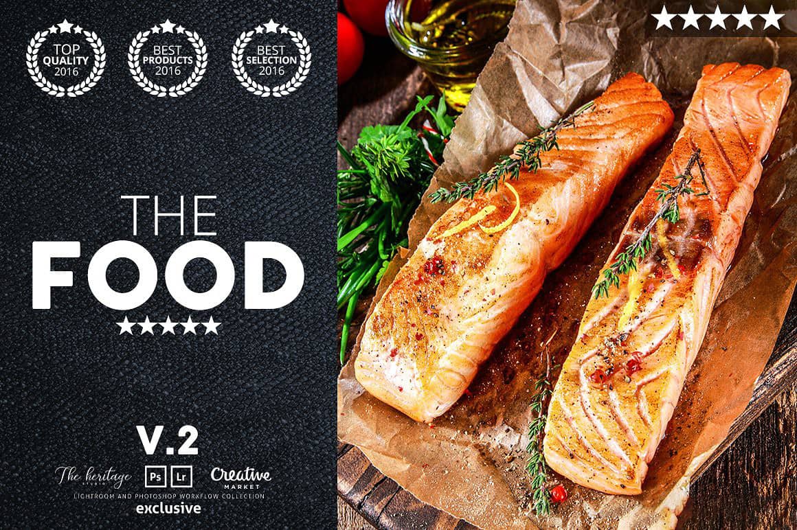 高端美食生活摄影Lightroom预设3合1 FOOD 175 Workflow Bundle 3 In 1