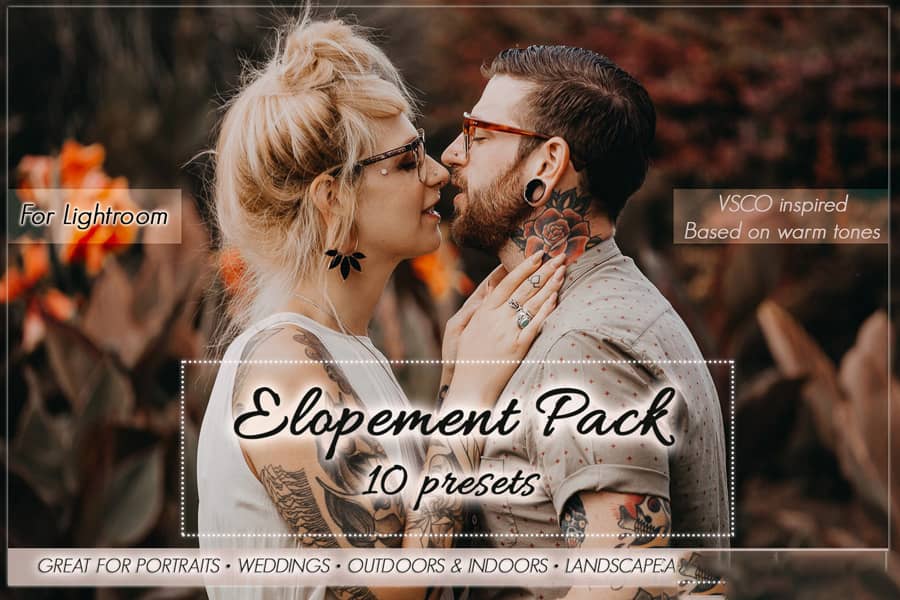 VSCO高端德系胶片Lightroom+ACR预设 Elopement Preset Pack for Lightroom