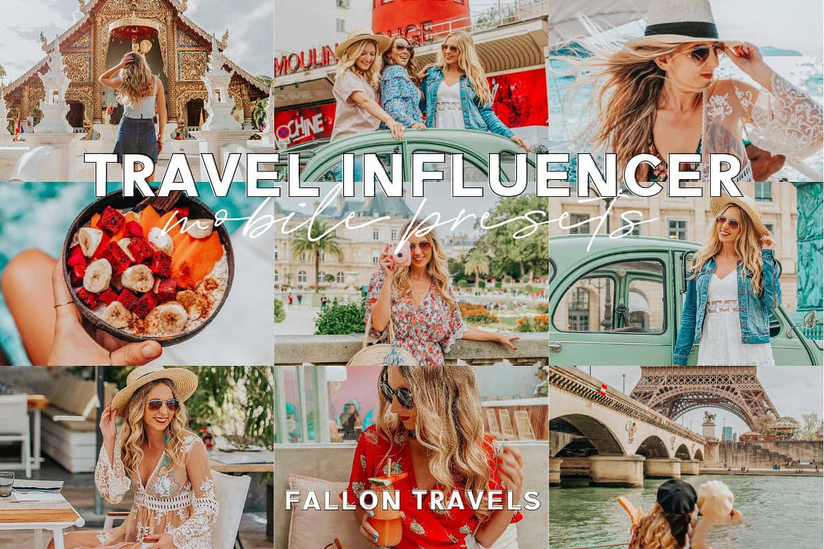 INS网红摄影博主法国旅行手机APP LR预设 Travel Influencer Lightroom