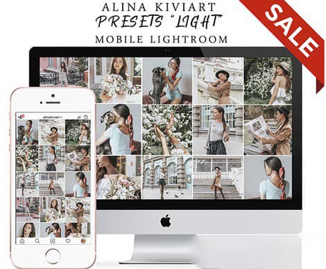 低饱和度自然色调手机版lr预设Alina Kiviart – Light Mobile Presets