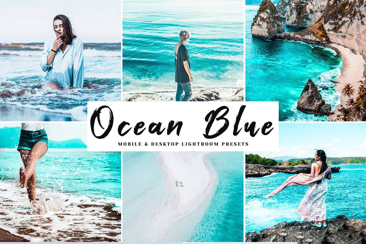 免费Lightroom预设-海洋蓝旅拍人像LR预设+手机版Lightroom APP滤镜