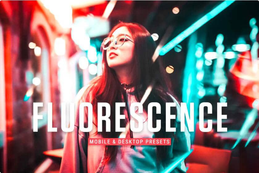 城市夜景荧光人像摄影后期调色免费LR预设 Fluorescence Pro LR Presets