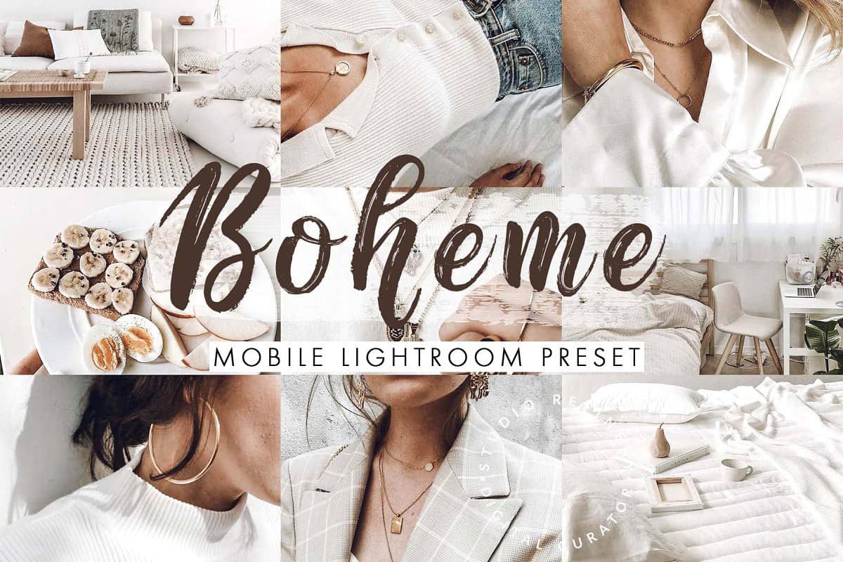 室内外产品人像后期手机版lr预设 Boheme Mobile Lightroom Presets
