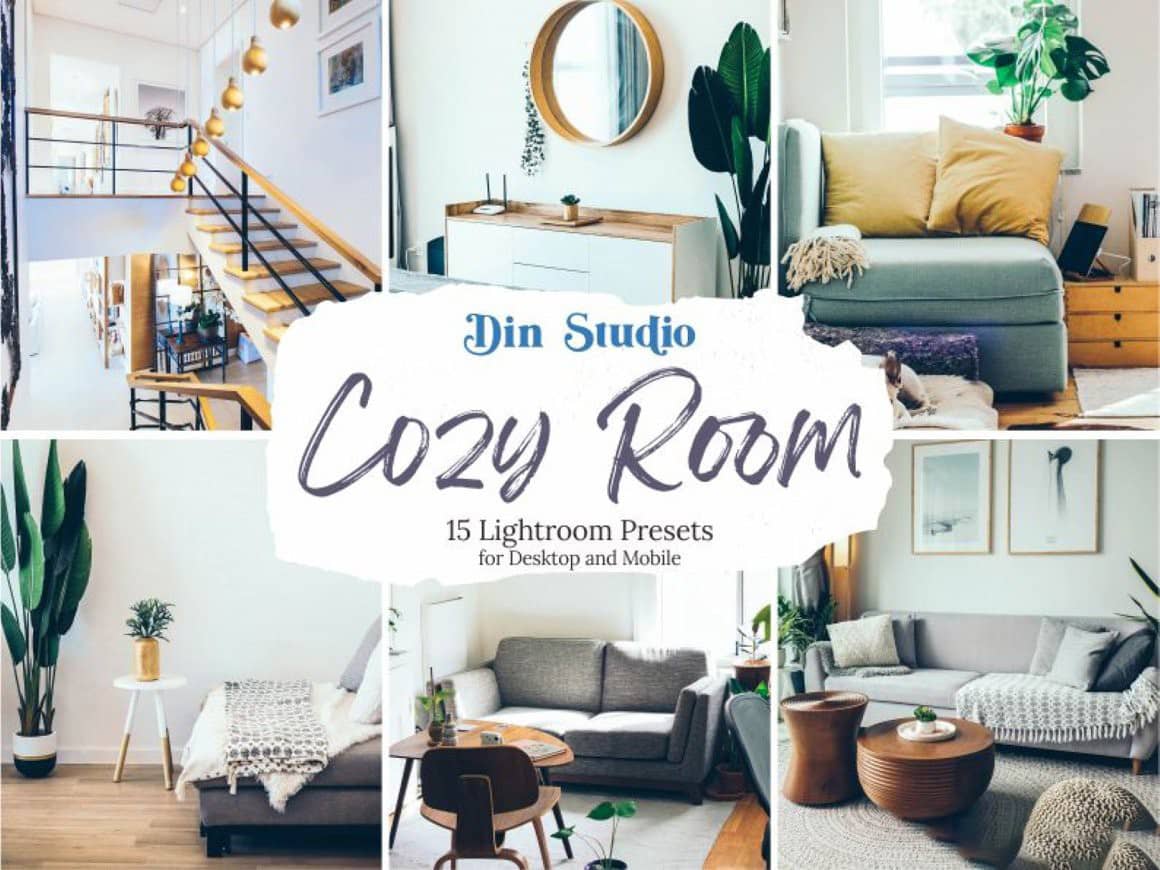 室内空间样板房摄影后期LR预设 移动APP滤镜Cozy Room Lightroom Presets