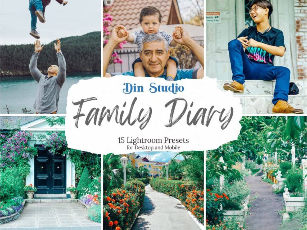 家庭人像摄影后期LR预设+移动APP预设 Family Diary Lightroom Presets