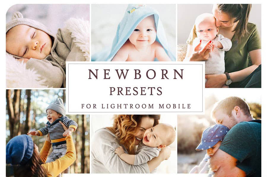 新生儿肤色修饰移动手机版Lightroom预设 Mobile NEWBORN PRESETS