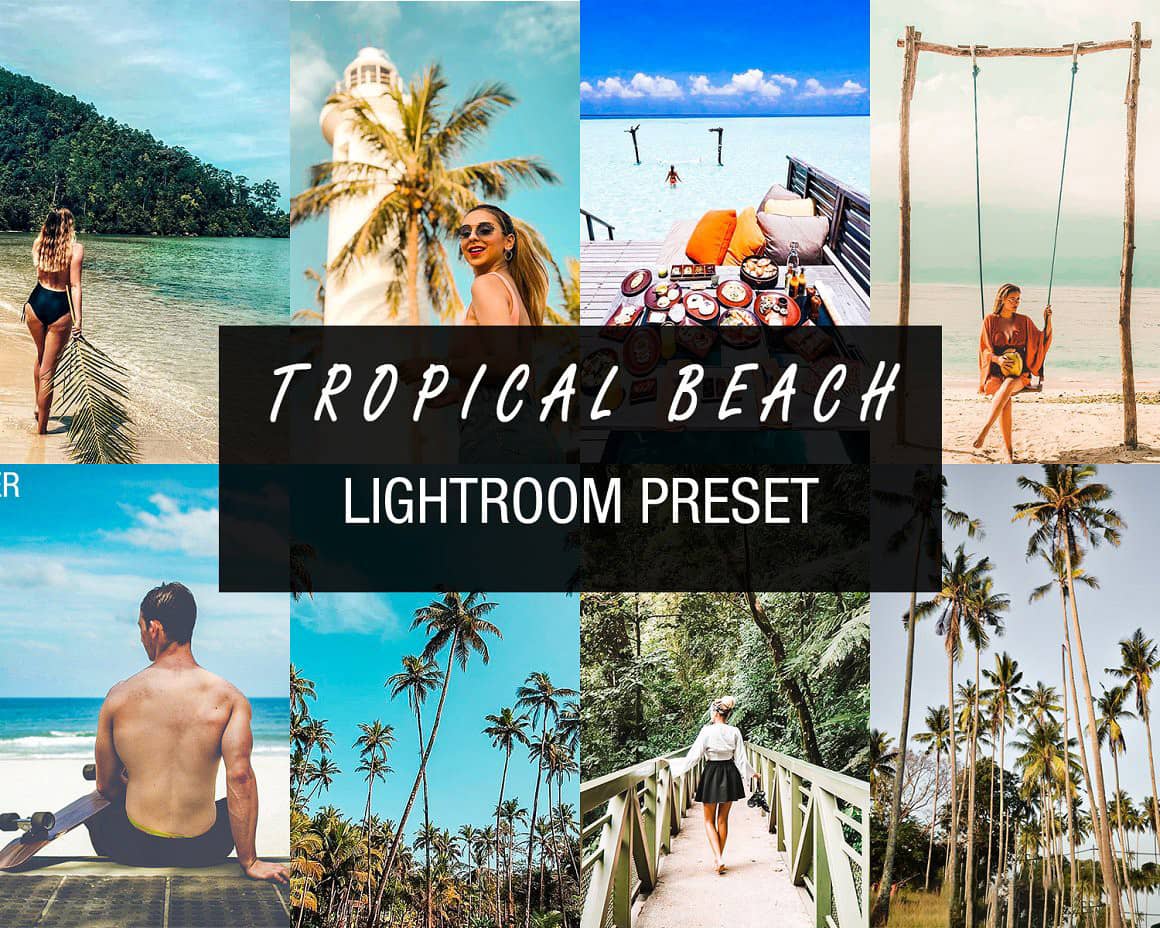 热带海滩旅拍风光人像免费LR预设 手机滤镜 Tropical beach lightroom preset