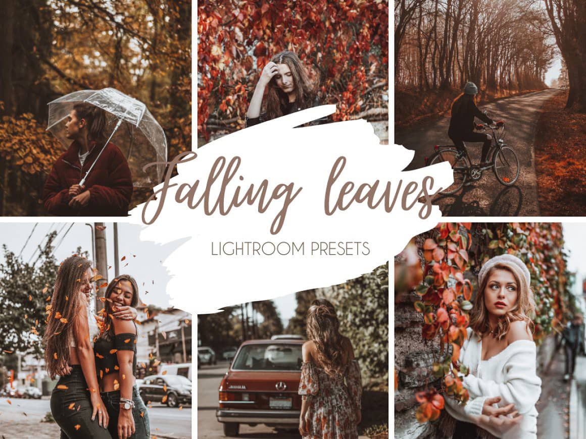 秋季色彩旅拍人像免费LR预设 手机APP滤镜 Falling Leaves Lightroom Presets