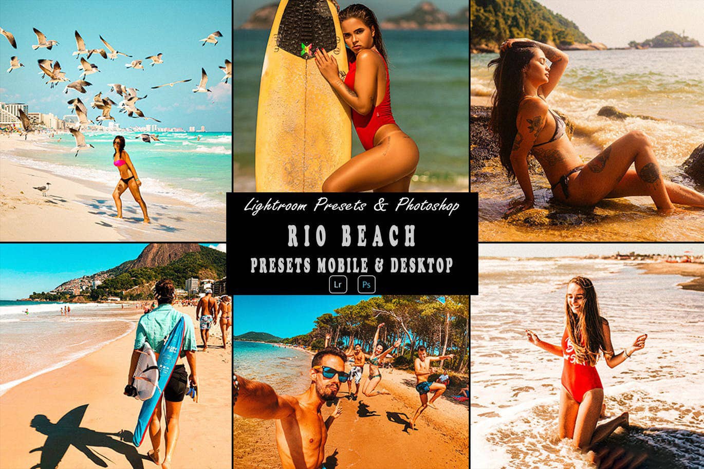 里约海滩夏季旅拍人像调色后期LR预设 Rio Beach Tone Lightrom Presets