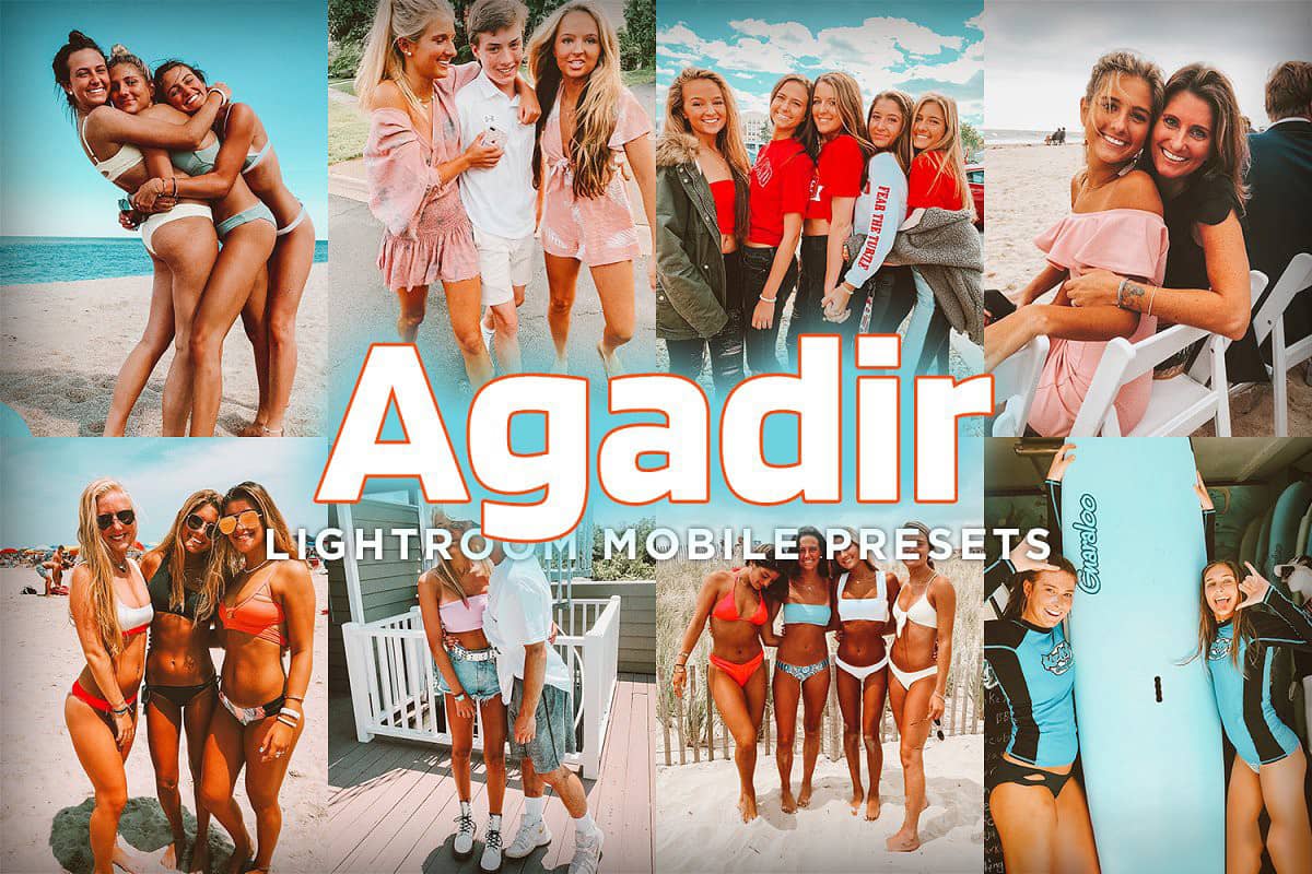 阿加迪尔(Agadir)夏季海滩旅拍人像iPhone iPad，Android APP LR滤镜