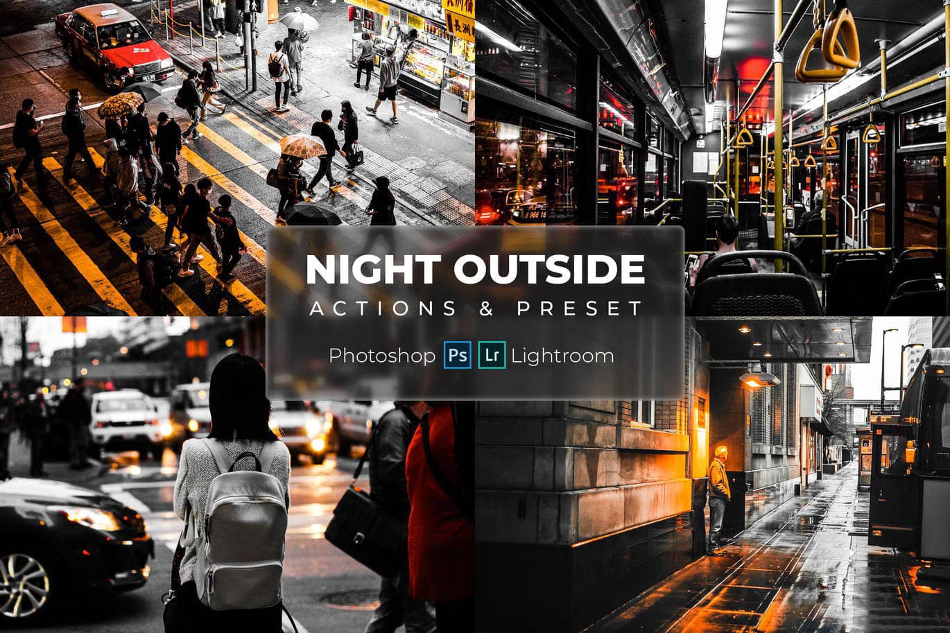 专业城市街拍夜景Lightroom预设 Lightroom Presets amp; Actions – Night Outside