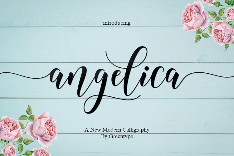 Angeleca Script – Elegant Calligraphy 字体