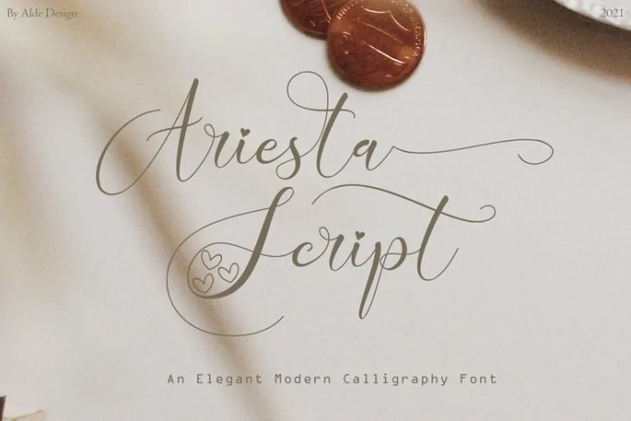 Ariesta Calligraphy 字体