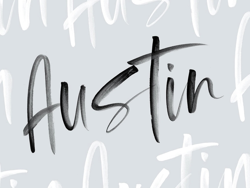 Austin OpenSVG Watercolor 字体