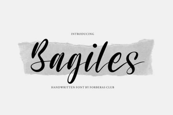 Bagiles Script – Handwritten 字体