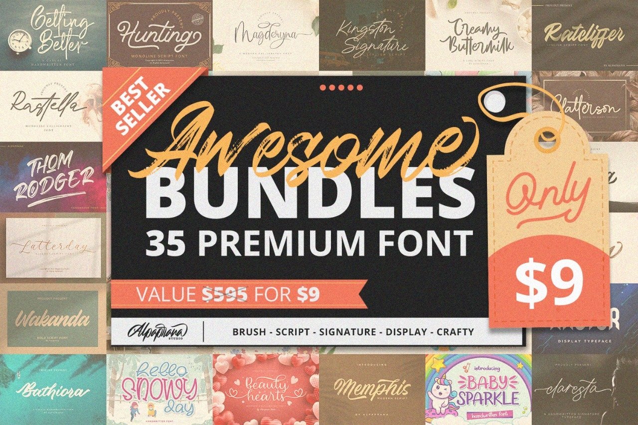 Beautiful 字体 Bundles Collections