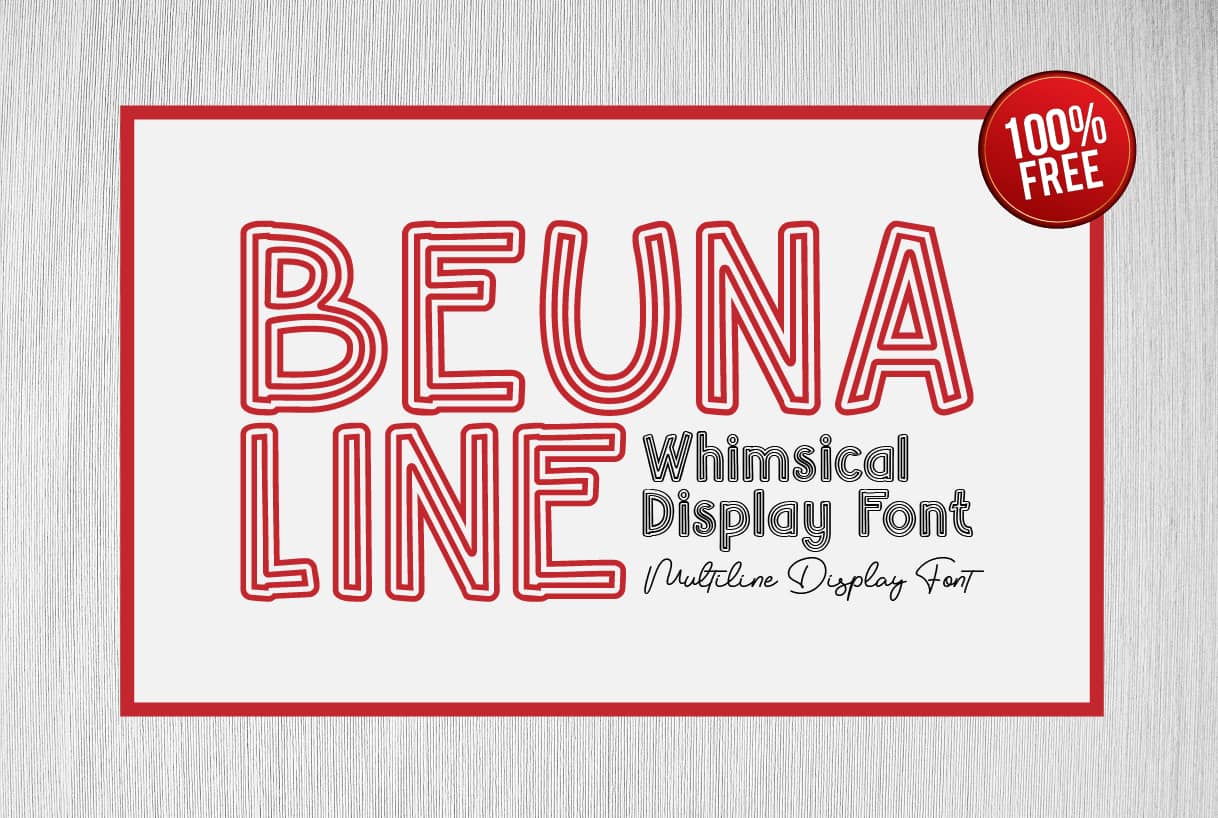 Beuna Line – Multiline Whimsical Display 字体