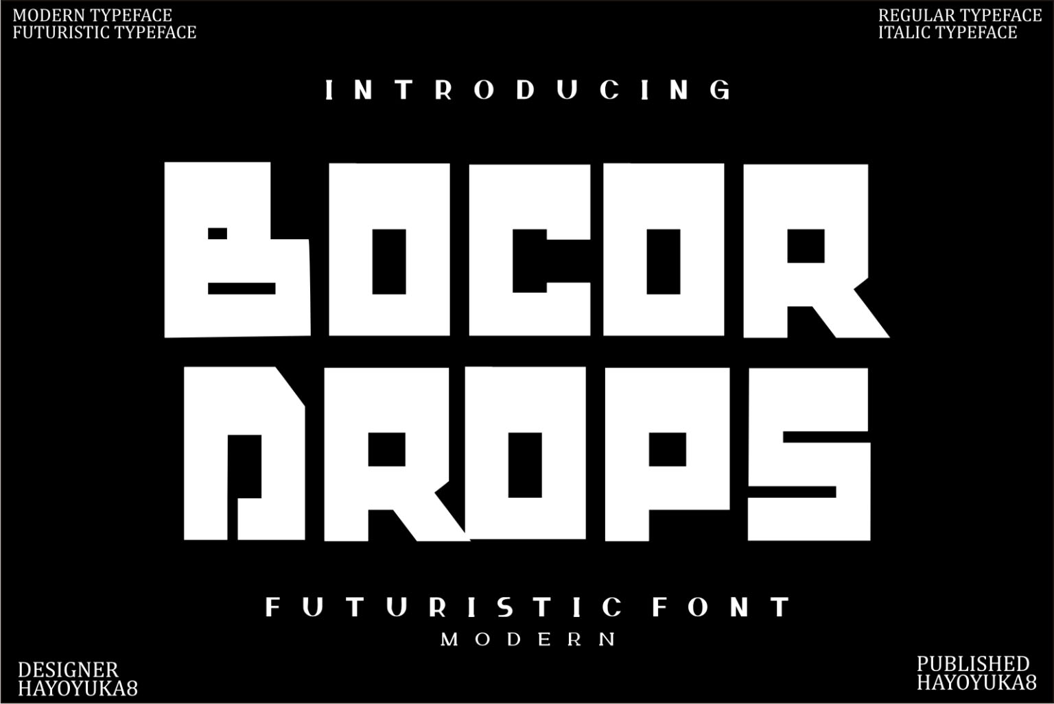 Bocor Drops Display 字体