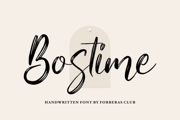 Bostime – Handwritten 字体