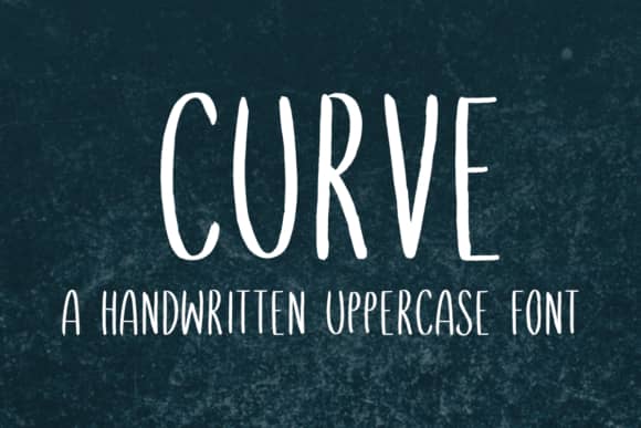Curve – A Handwritten Uppercase 字体