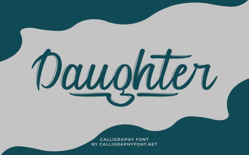 Daughter Script – Brush Calligraphy 字体