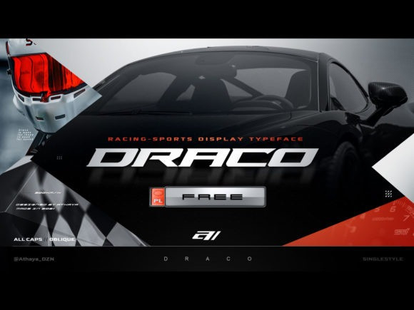 Draco – Racing Sports Display Typeface