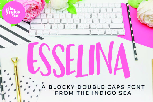 Esselina Script – Blocky Handwritten 字体