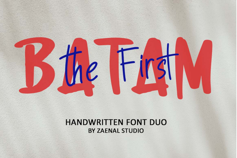 First Batam – Handwritten 字体 Duo