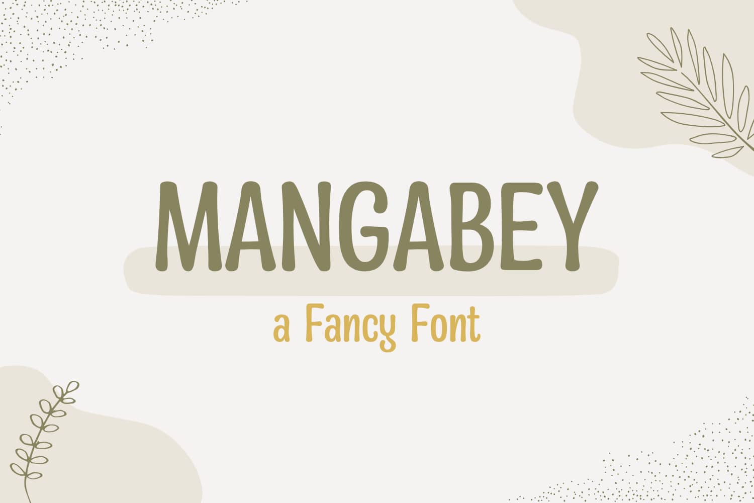 Mangabey – Retro Fancy 字体