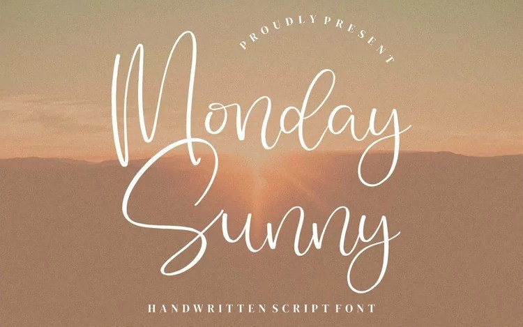 Monday Sunny Script 字体