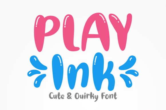 Play Ink – Cute and Quirky display 字体