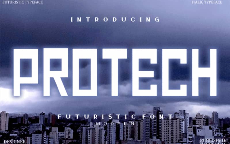 Protech Display 字体