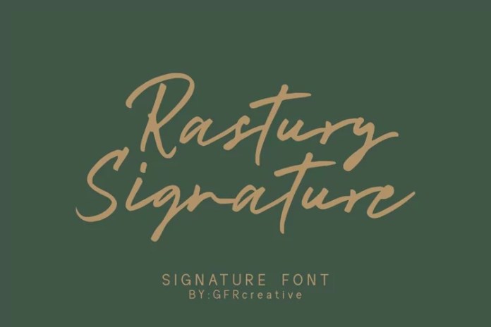Rastury Signature 字体