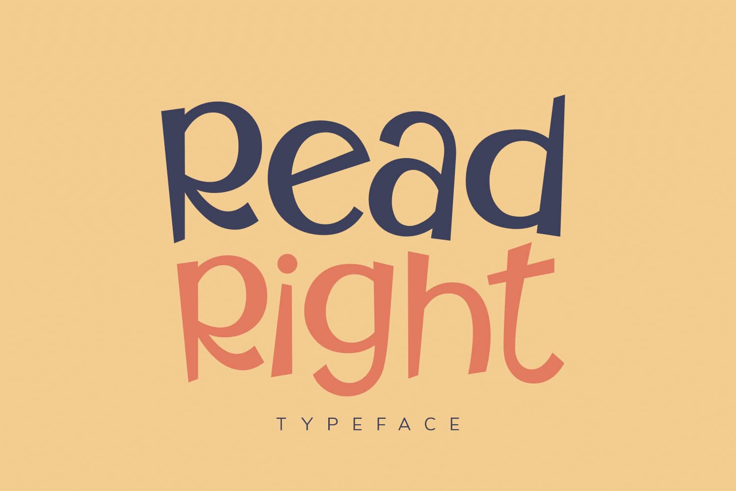 Read Right – Cute Lettered Display 字体