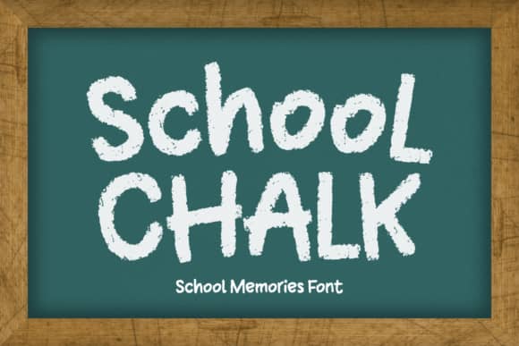 School Chalk – School Memories Display 字体