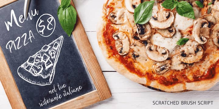 Scratched Brush Script 字体