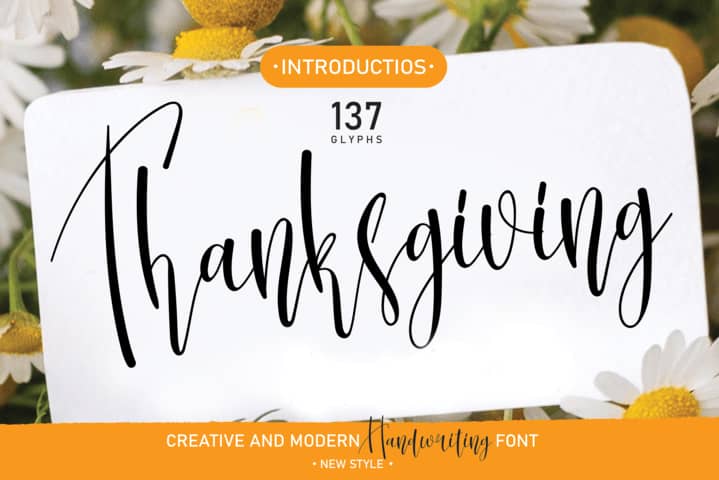 Thanksgiving Script 字体