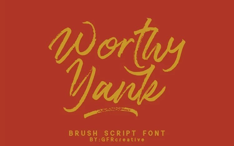 Worthy Yank Brush 字体