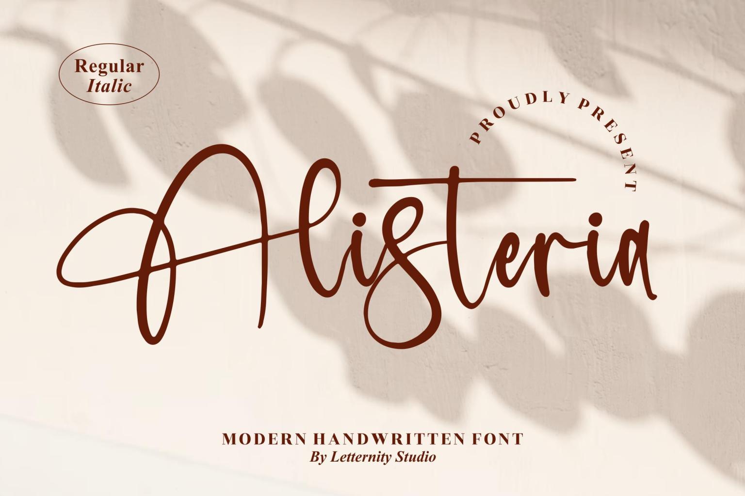 Alisteria – Modern Handwritten 字体
