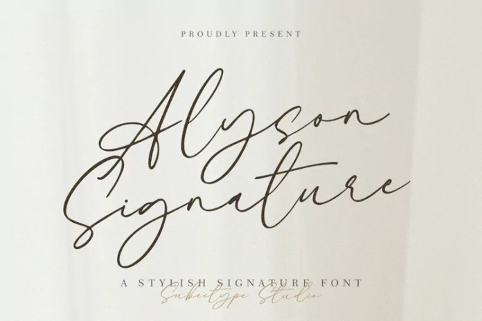 Alyson Signature 字体