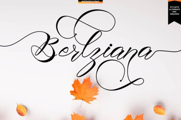 Berlziana – Romantic Handwritten 字体
