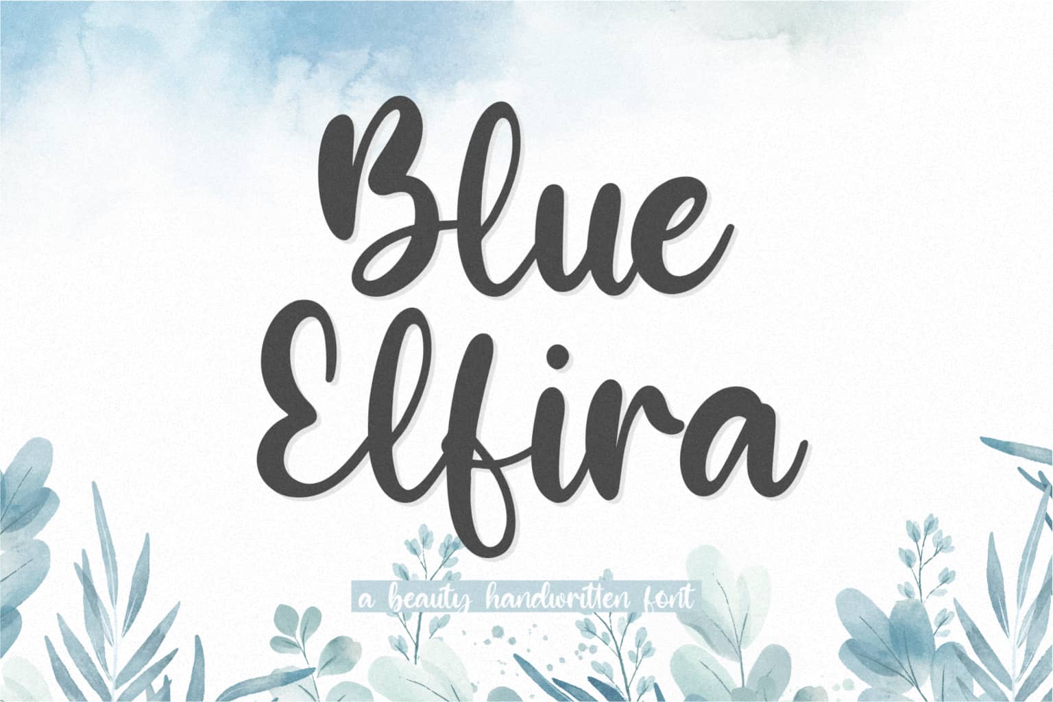 Blue Elfira – Beauty Handwritten 字体