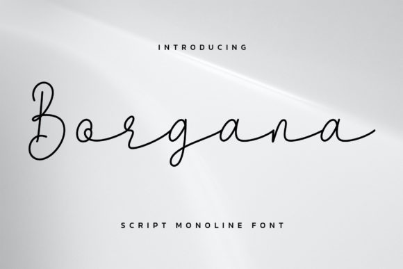 Borgana – Vintage Script Monoline 字体