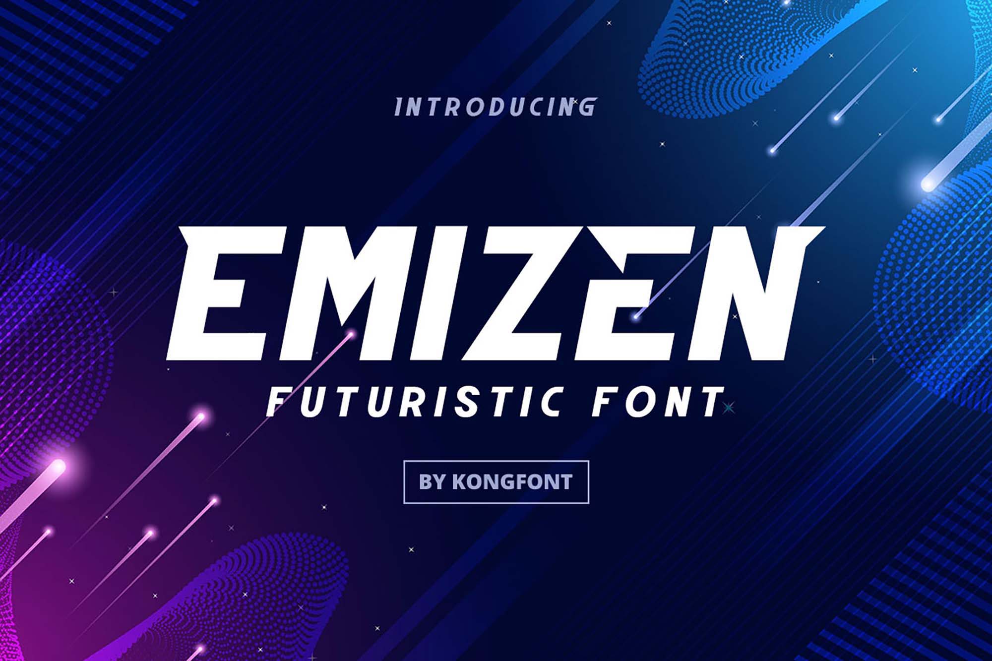 Emizen – Bold Futuristic 字体