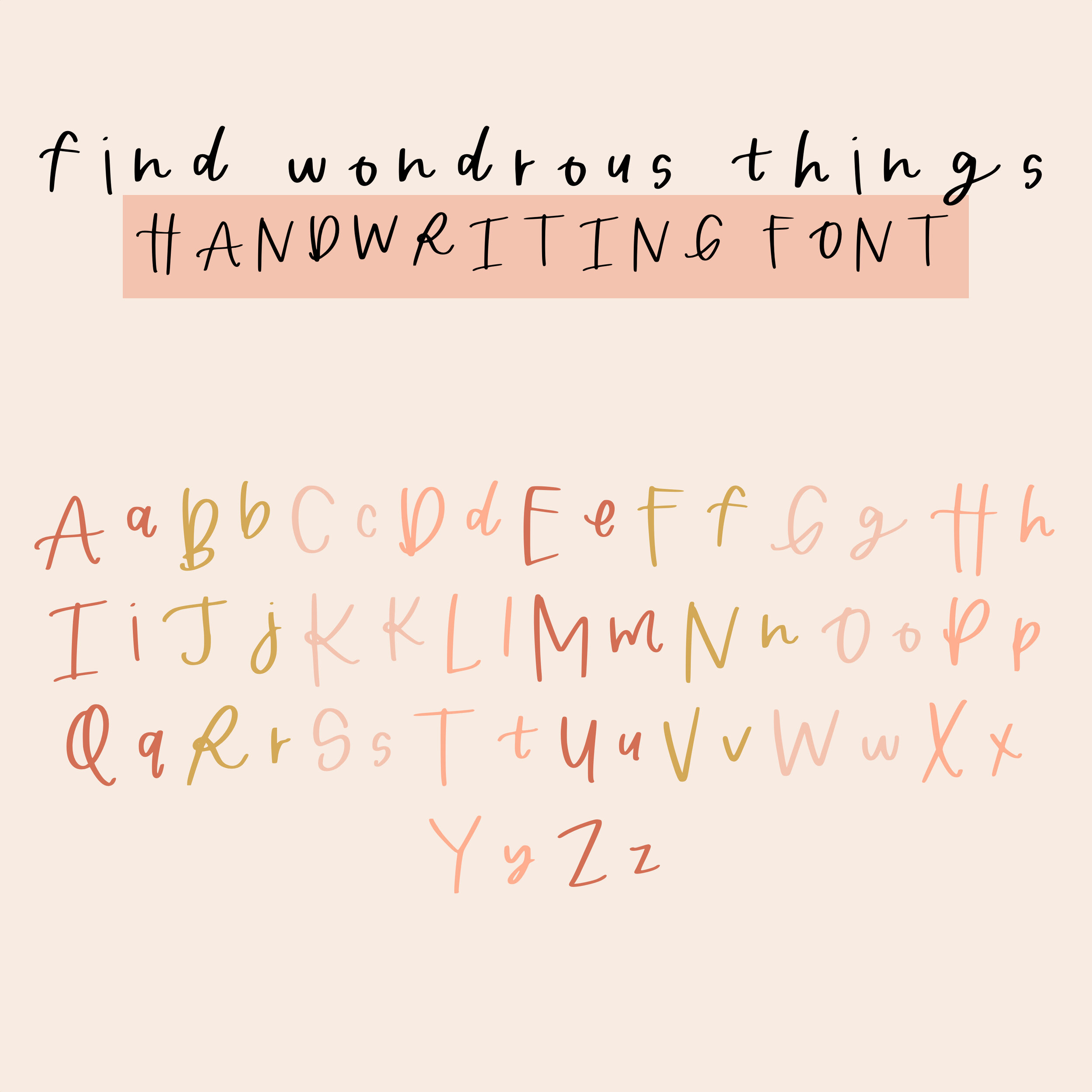 Find Wondrous Things 字体