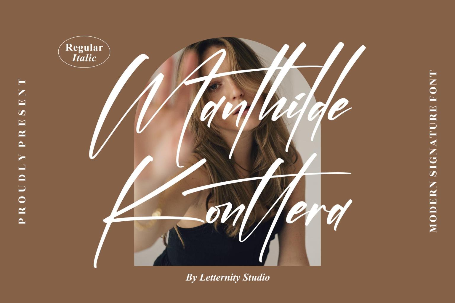 Manthilde Konttera – Modern Signature 字体