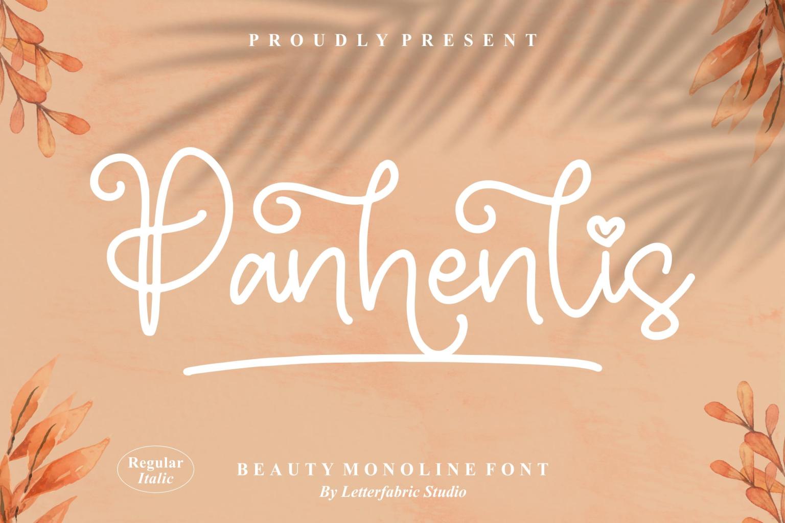 Panhenlis_____Beauty_Monoline_字体